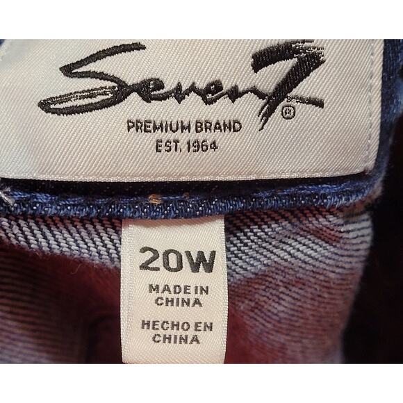 Seven 7 Womens Loose Straight Fit Jeans Size 20W measures 42Wx30.5L EUC - Picture 10 of 11